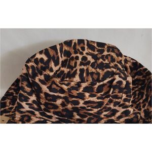 Women Leopard Striped Super Cool Round Wide Brim Hat Outdoor Beach Fishing Hike